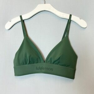 Lululemon Bra Womens 6 A/B Green License to Train Triangle Sports Yoga